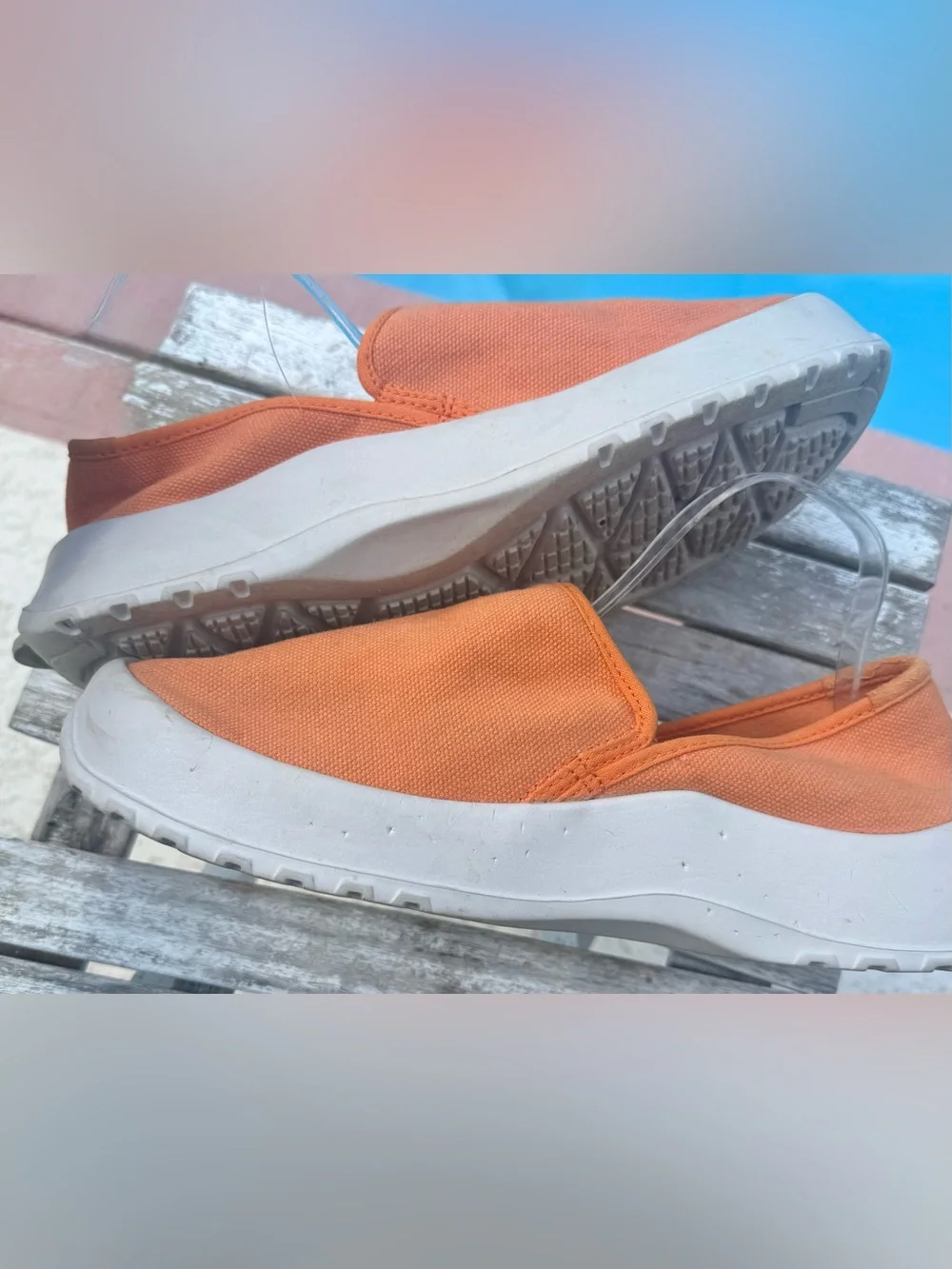 Soft Science Drift Canvas Slip-on Lightweight Boat Shoes Orange Mens 10